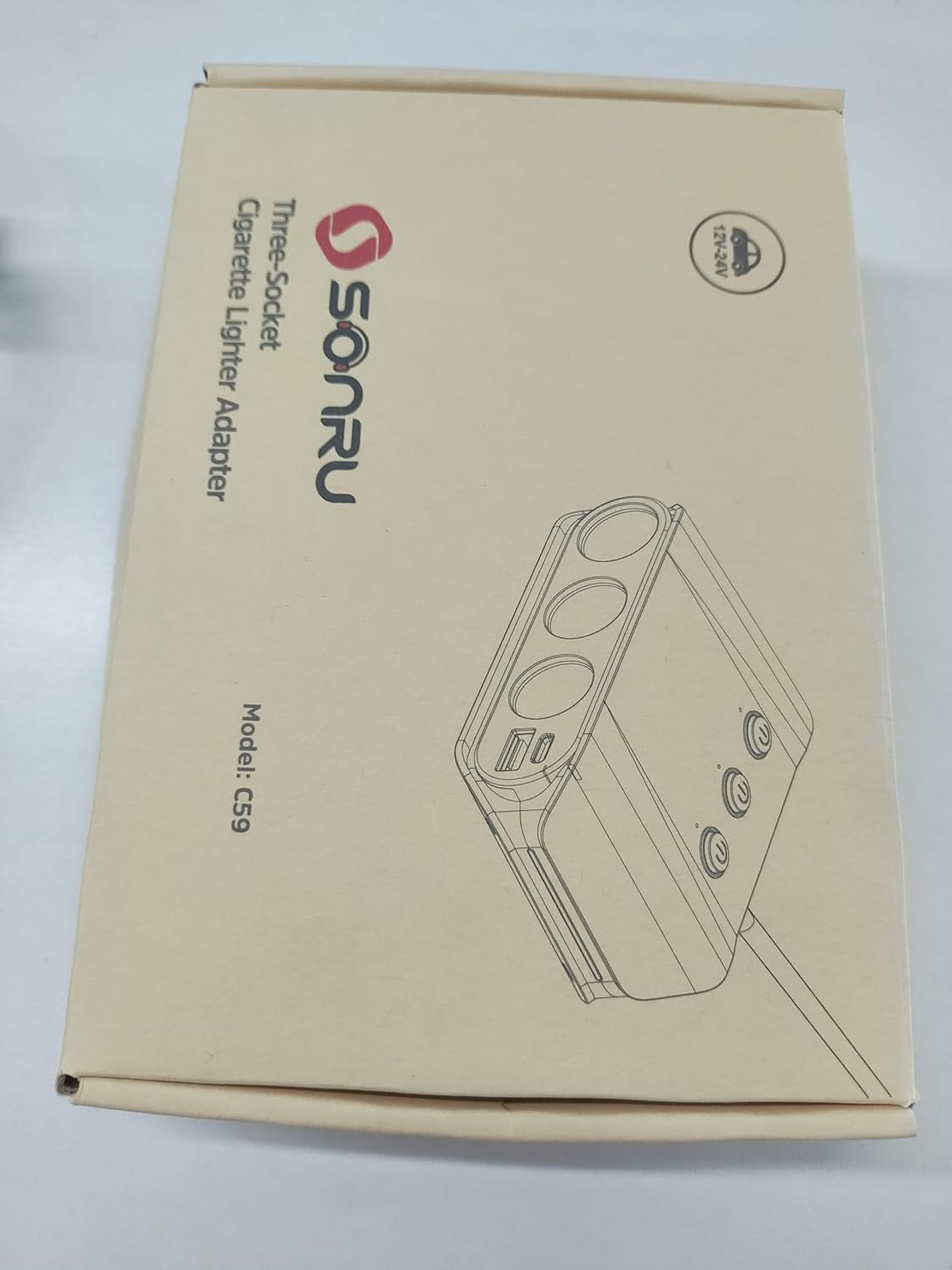 7 in 1 Cigarette Lighter Splitter,  180W (Max 192W) 3-Socket Car Cigarette Lighter Adapter with Dual PD 36W/QC3.0 Fast Charging (3.7FT Cable) 12V/24V Independent Switches & LED Voltage Display