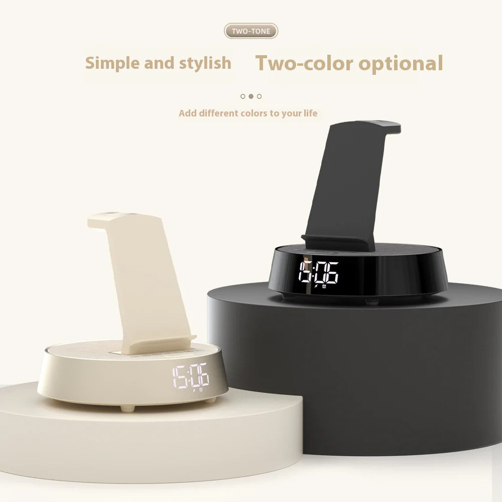 Portable Bluetooth Speaker Alarm Clock Smartphone Headphones Wristwatch