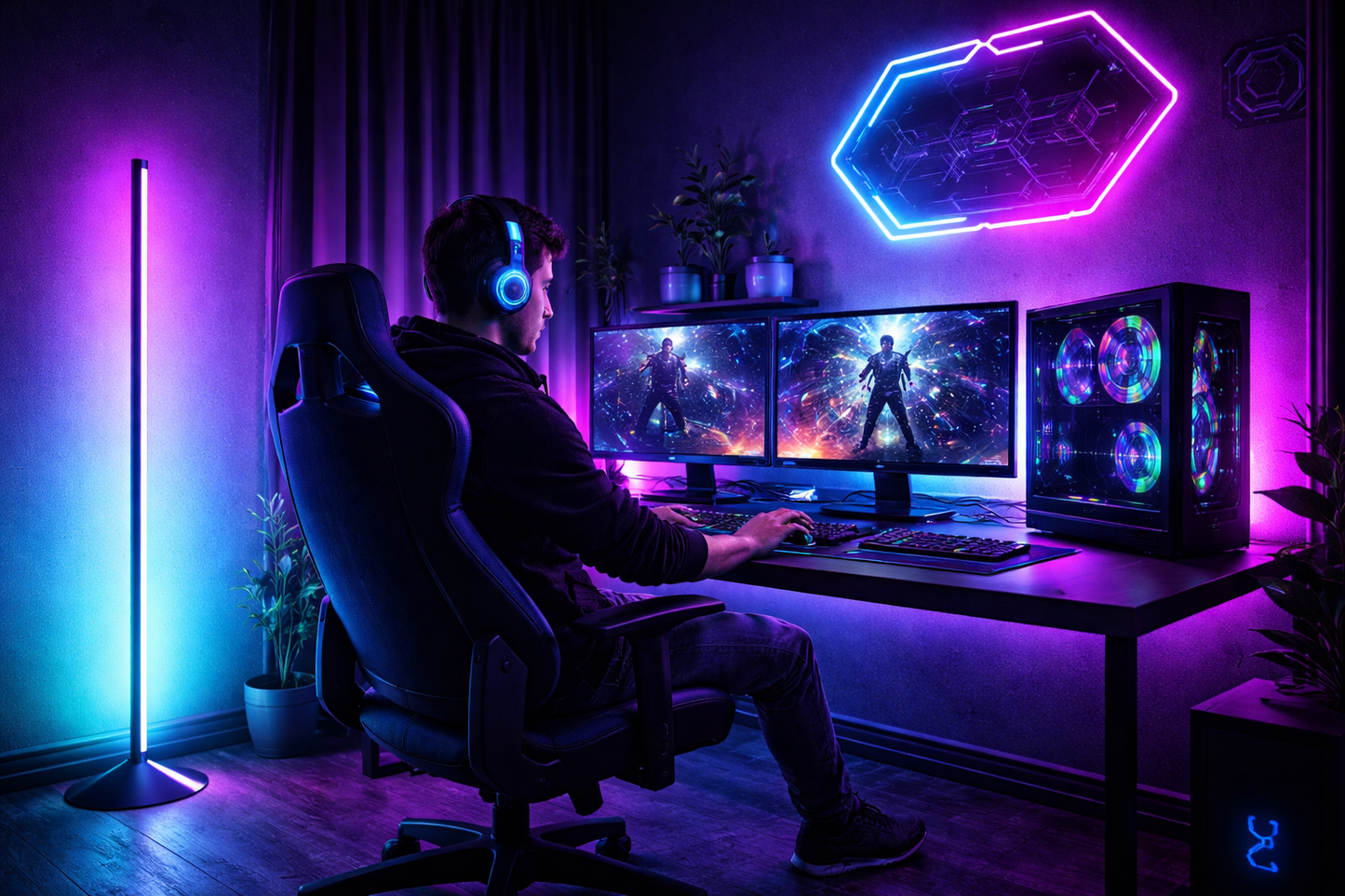 RGB Corner Floor Lamp
