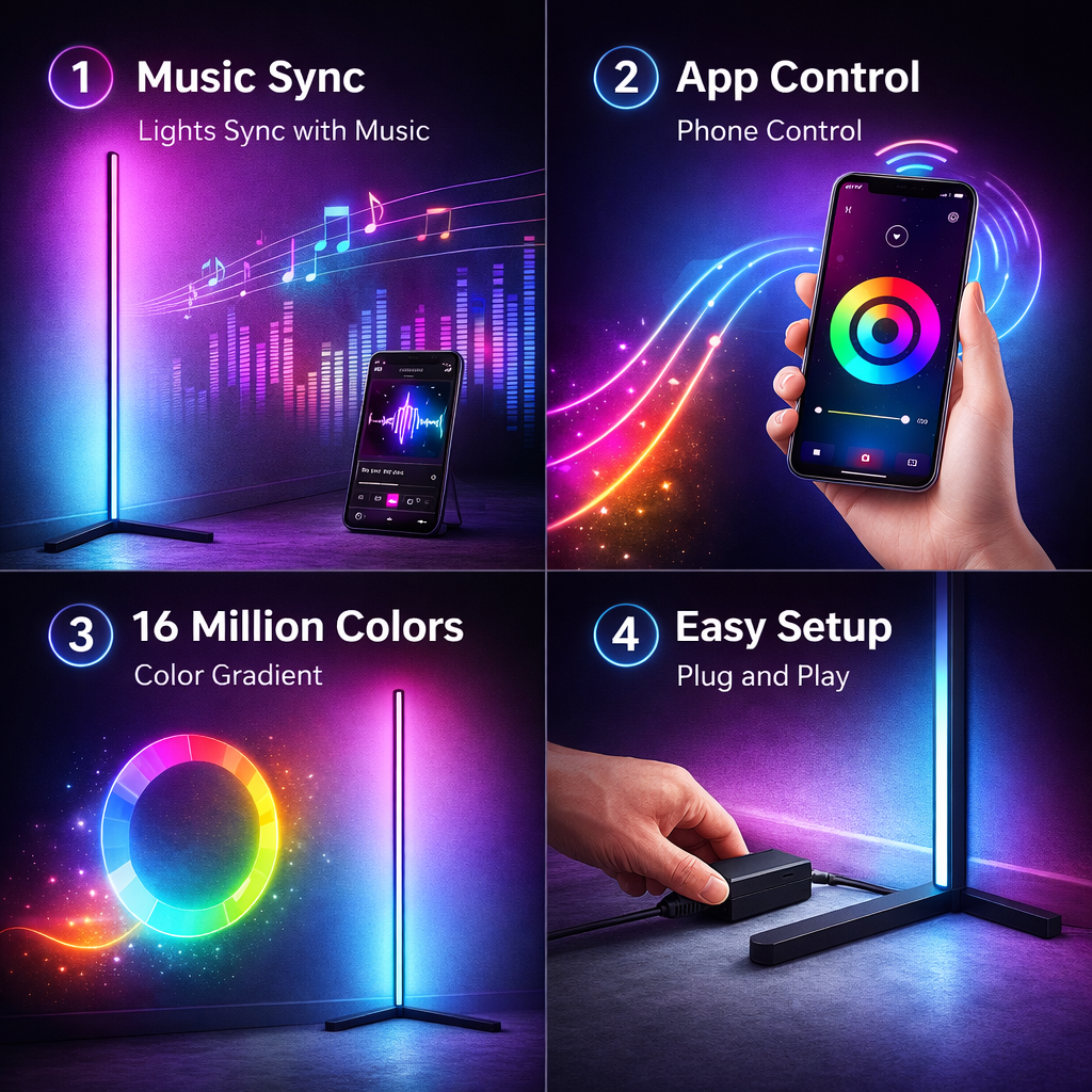 RGB Corner Floor Lamp